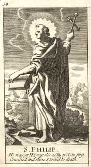 St. Philip, from a 1708 Book of Common Prayer