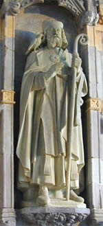 Statue of St. David, at St. David's Cathedral