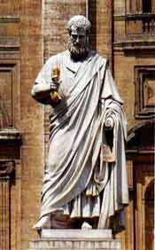 Statue of St. Peter, in St. Peter's Square